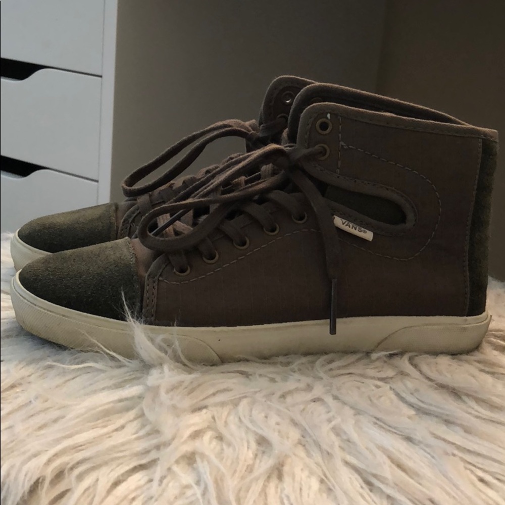 Olive Green Hi-top Vans